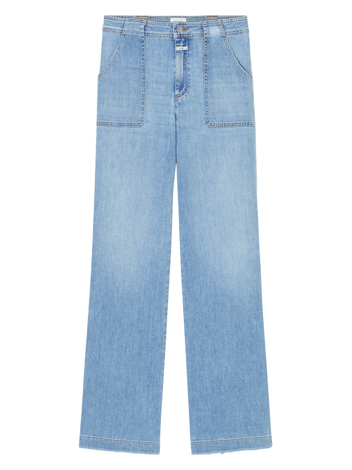Closed – Flared Jeans Aria Light Blue-92% katoen, 6% elastomultiester, 2% elastaan-DAMES BROEKEN-Blauw