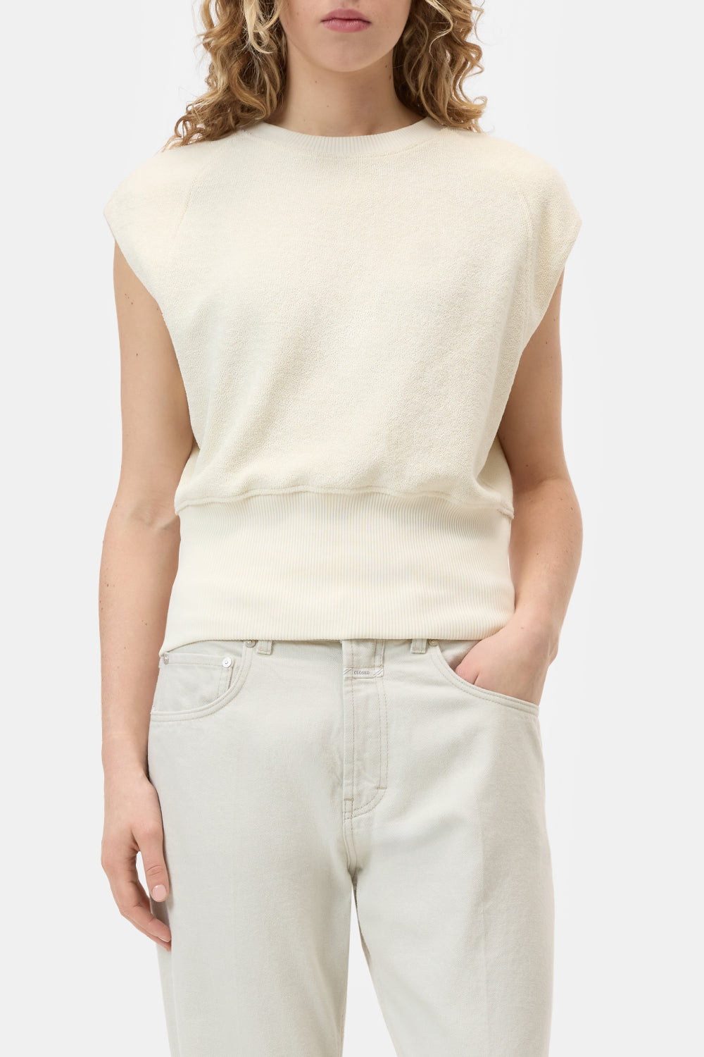 Closed French Terry Fitted top - Room-88% katoen, 12% polyester-DAMES TRUIEN & VESTEN-Room