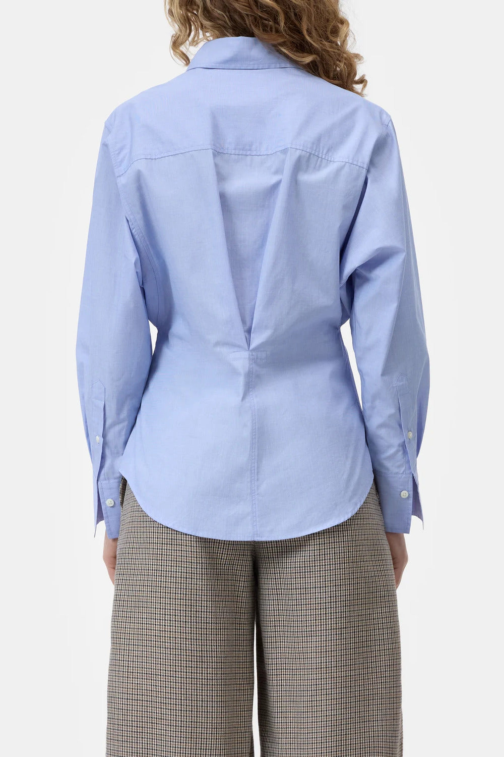 Closed Getailleerde blouse – Blauw-100% katoen-DAMES TOPS & BLOUSES-Blauw