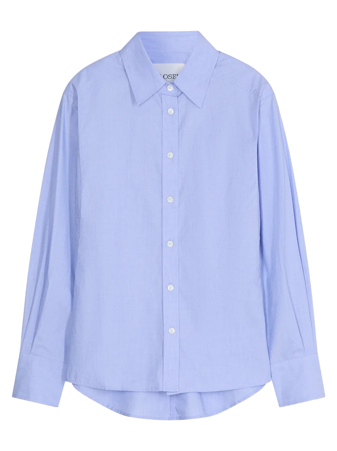Closed Getailleerde blouse – Blauw-100% katoen-DAMES TOPS & BLOUSES-Blauw
