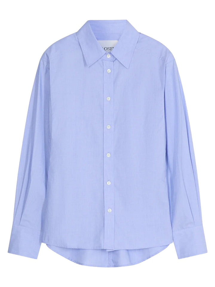 Closed Getailleerde blouse – Blauw-100% katoen-DAMES TOPS & BLOUSES-Blauw