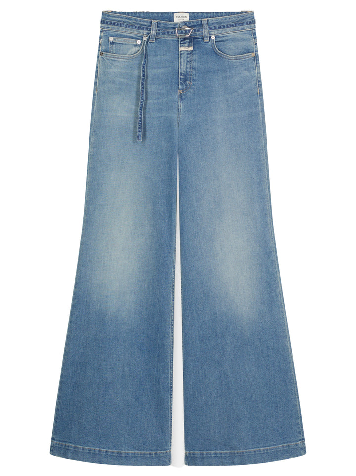 Closed Glow Up Wide Fit Jeans – Blauw-79% katoen, 20% katoen, 1% elastaan-DAMES BROEKEN-Blauw