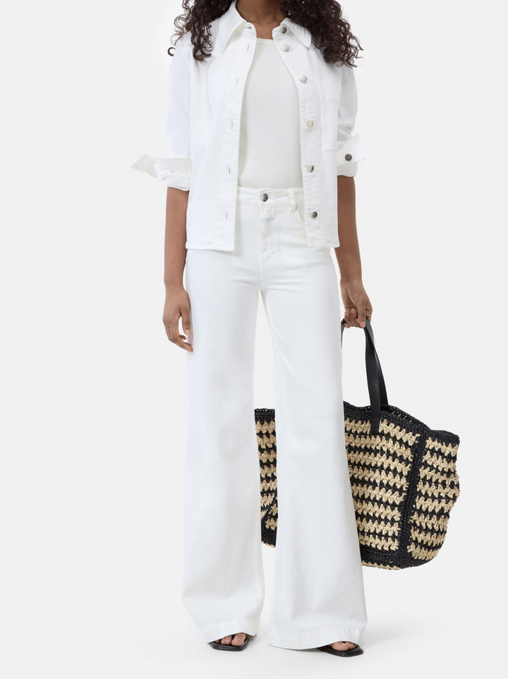 Closed Glow Up Wide Fit Long Leg Jeans – Wit-100% katoen-DAMES BROEKEN-Wit