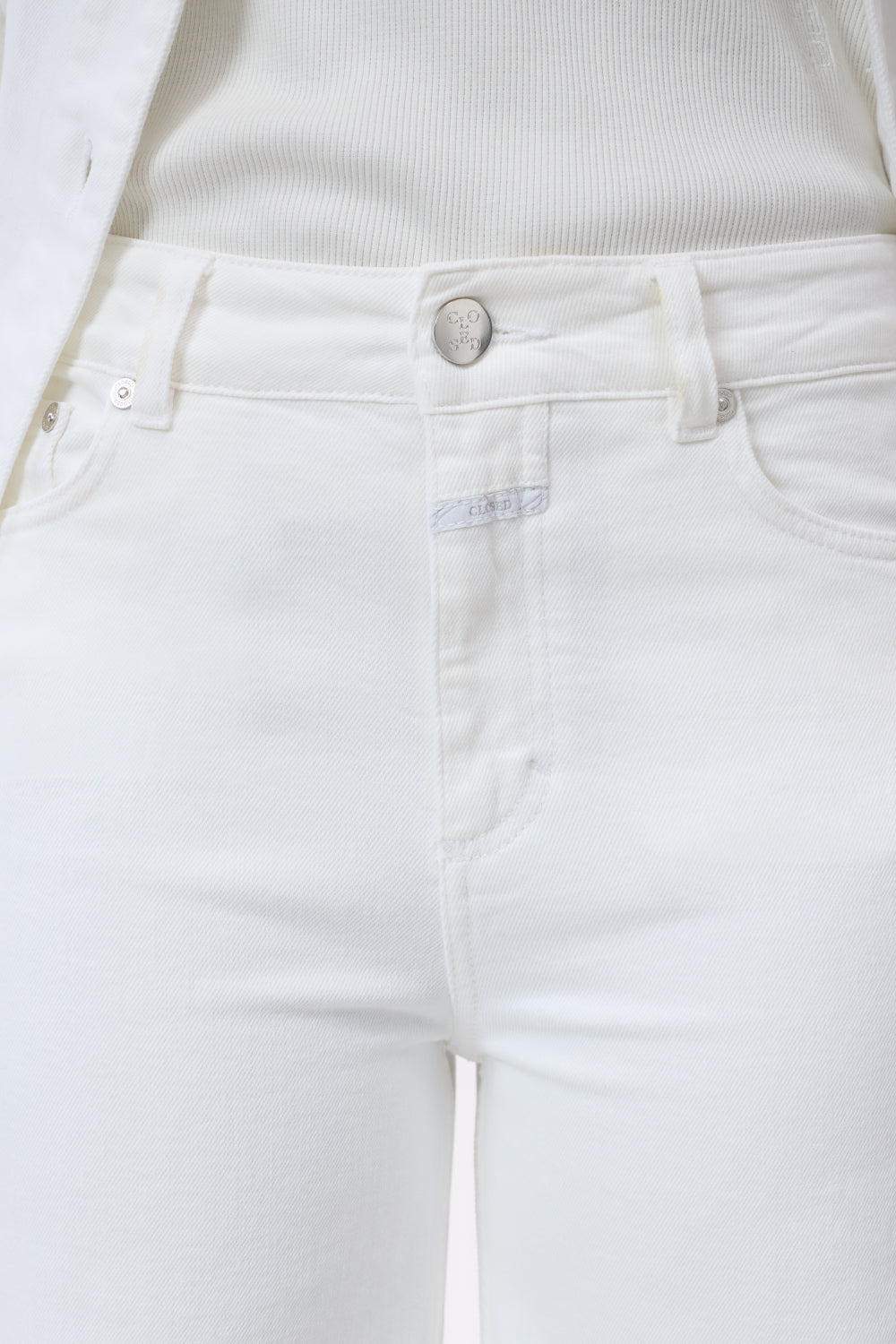 Closed Glow Up Wide Fit Long Leg Jeans – Wit-100% katoen-DAMES BROEKEN-Wit