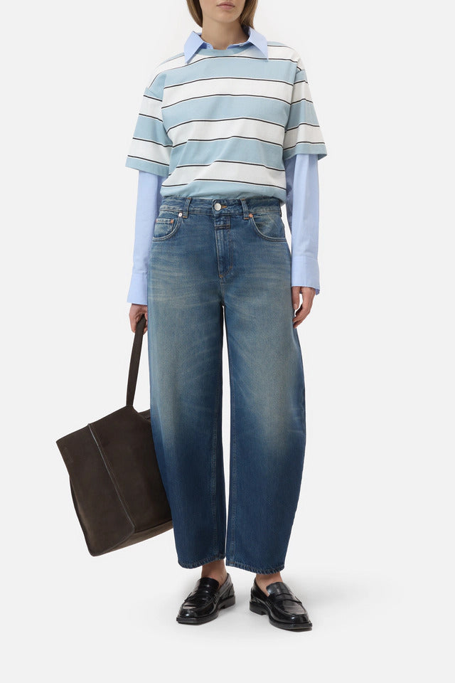 Closed Jazzie Barrel Jeans – Blauw-100% katoen-DAMES BROEKEN-Blauw