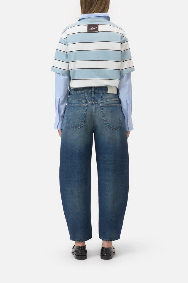 Closed Jazzie Barrel Jeans – Blauw-100% katoen-DAMES BROEKEN-Blauw
