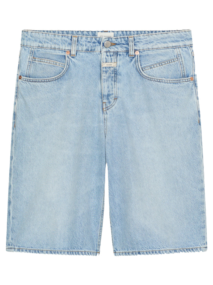 Closed Jenica Short Wide Fit – Blauw-100% katoen-DAMES BROEKEN-Blauw