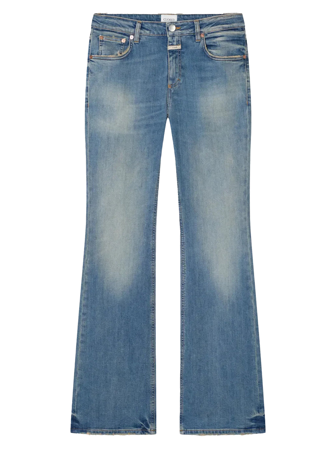 Closed Jovanna Mid Waist Flared Jeans – Blauw-97% katoen, 3% elastaan-DAMES BROEKEN-Blauw