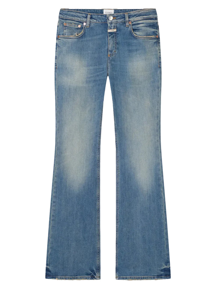Closed Jovanna Mid Waist Flared Jeans – Blauw-97% katoen, 3% elastaan-DAMES BROEKEN-Blauw