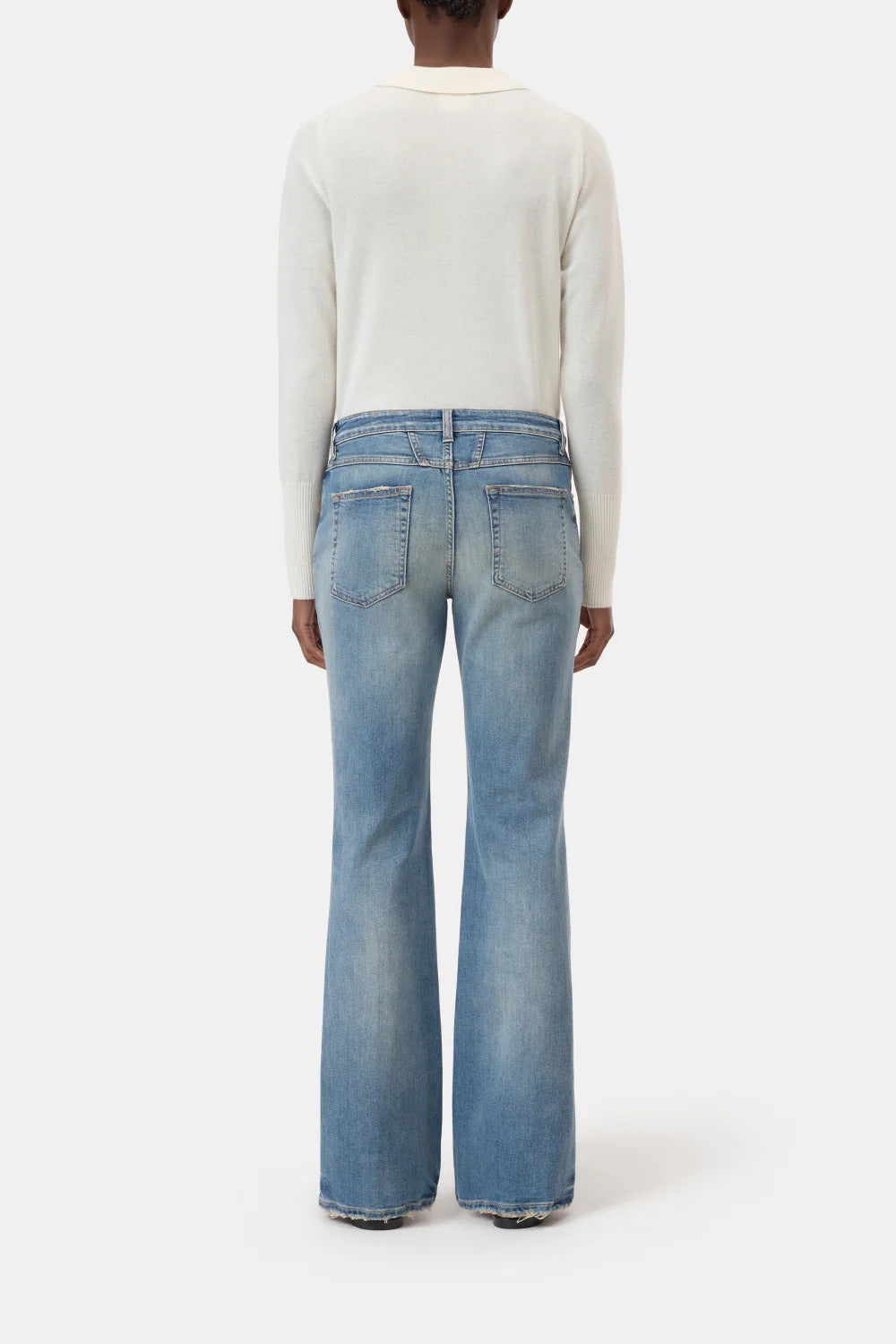 Closed Jovanna Mid Waist Flared Jeans – Blauw-97% katoen, 3% elastaan-DAMES BROEKEN-Blauw