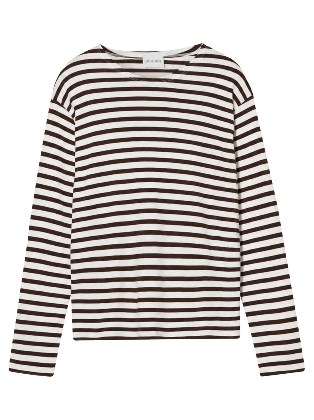 Closed longsleeve van katoenmix – Bruin-50% modal, 50% katoen-DAMES TOPS & BLOUSES-Bruin