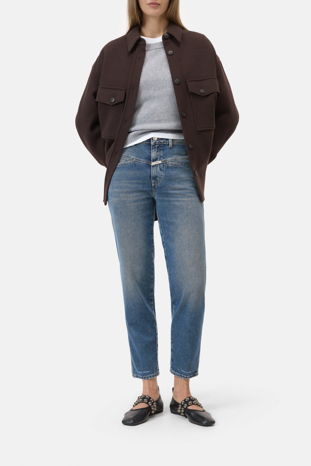 Closed Pedal Pusher Relaxed Fit Jeans – Blauw-99% katoen, 1% elastaan-DAMES BROEKEN-Blauw