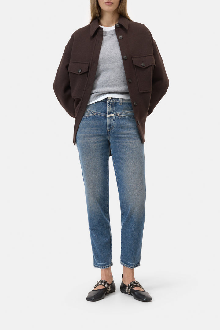 Closed Pedal Pusher Relaxed Fit Jeans – Blauw-99% katoen, 1% elastaan-DAMES BROEKEN-Blauw