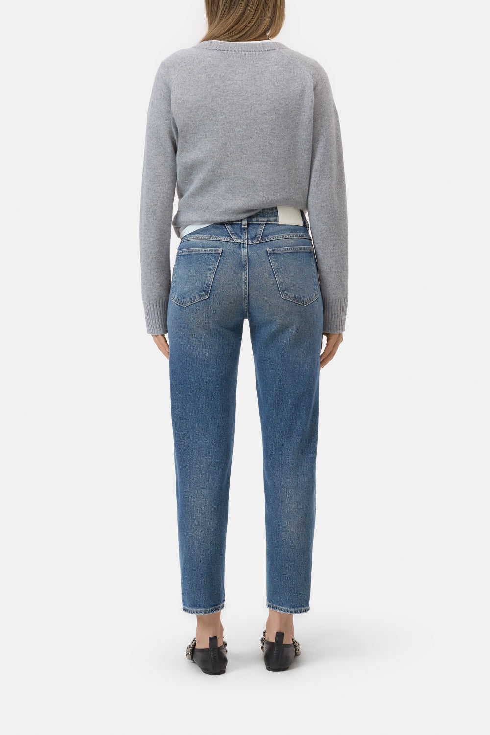 Closed Pedal Pusher Relaxed Fit Jeans – Blauw-99% katoen, 1% elastaan-DAMES BROEKEN-Blauw
