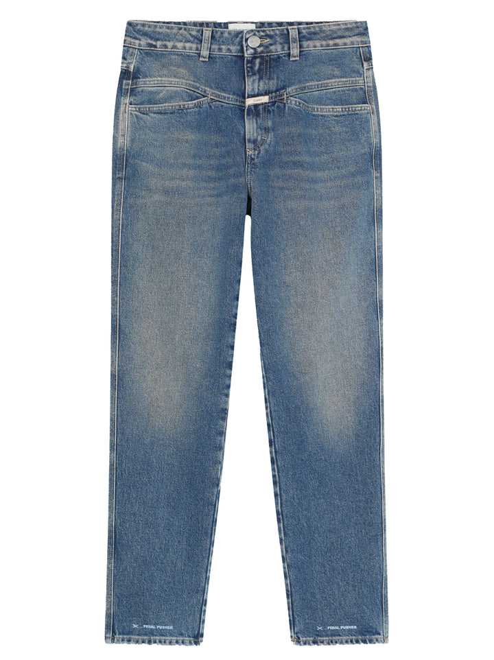 Closed Pedal Pusher Relaxed Fit Jeans – Blauw-99% katoen, 1% elastaan-DAMES BROEKEN-Blauw