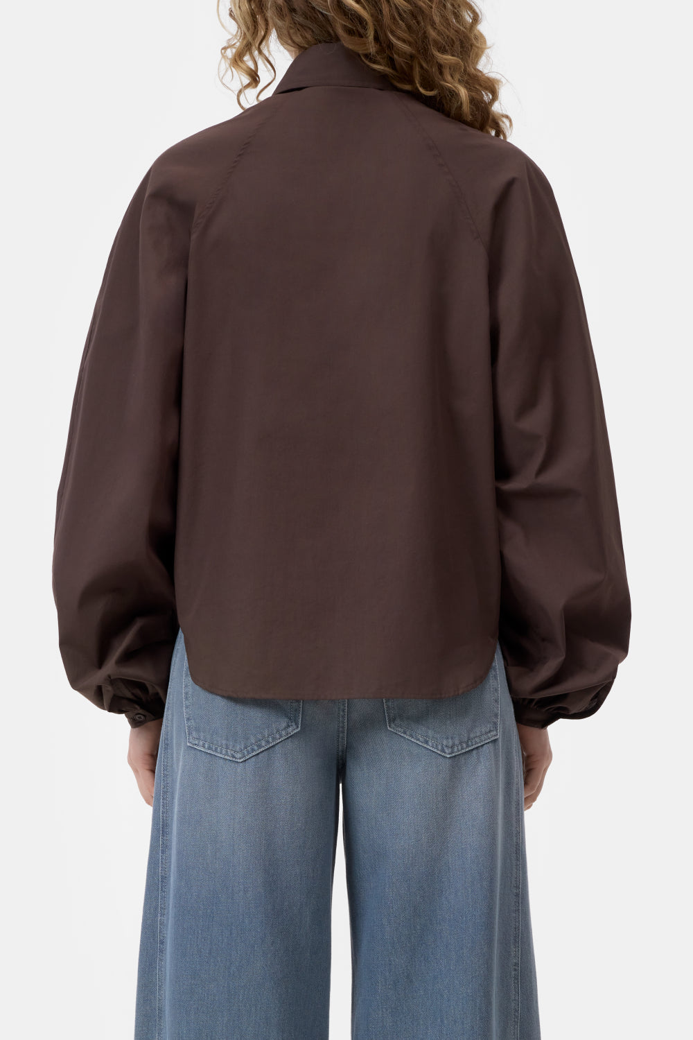 Closed Raglan Blouse – Bruin-100% katoen-DAMES TOPS & BLOUSES-Bruin