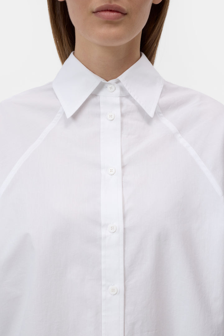 Closed Raglan Blouse – Wit-100% katoen-DAMES TOPS & BLOUSES-Wit