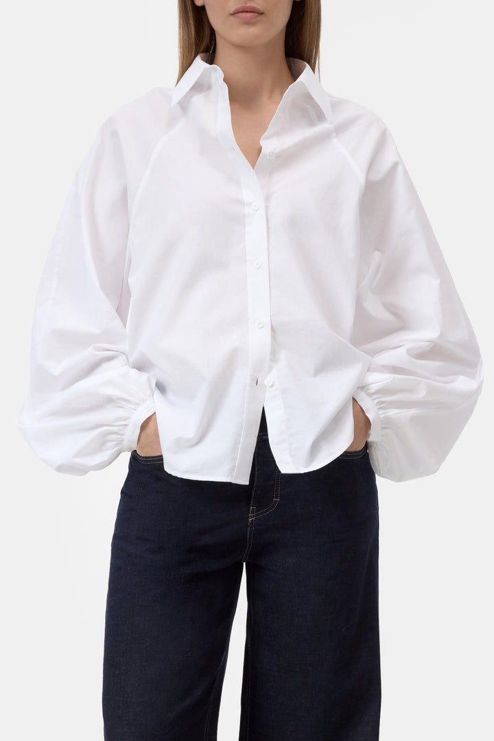 Closed Raglan Blouse – Wit-100% katoen-DAMES TOPS & BLOUSES-Wit