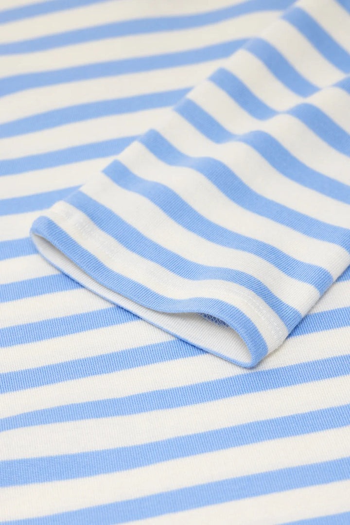 Closed Relaxed T‑shirt Lange Mouw – Blauw-50% katoen, 50% modal-DAMES TOPS & BLOUSES-Blauw