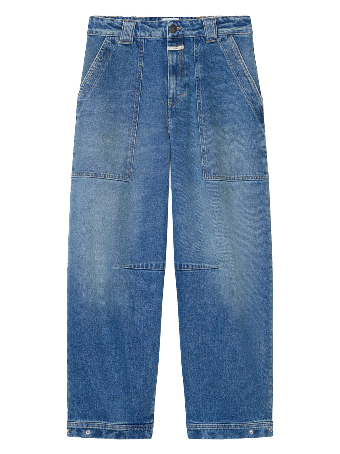 Closed Rhannon Barrel Fit Jeans – Blauw-99% katoen, 1% elastaan-DAMES BROEKEN-Blauw