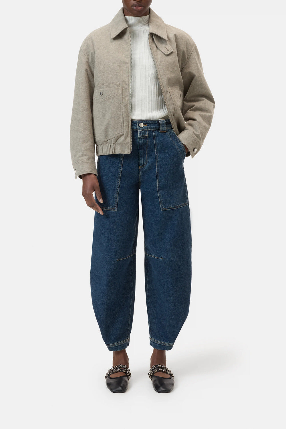 Closed Rhannon Barrel Jeans – Blauw-99% katoen, 1% elastaan-DAMES BROEKEN-Blauw