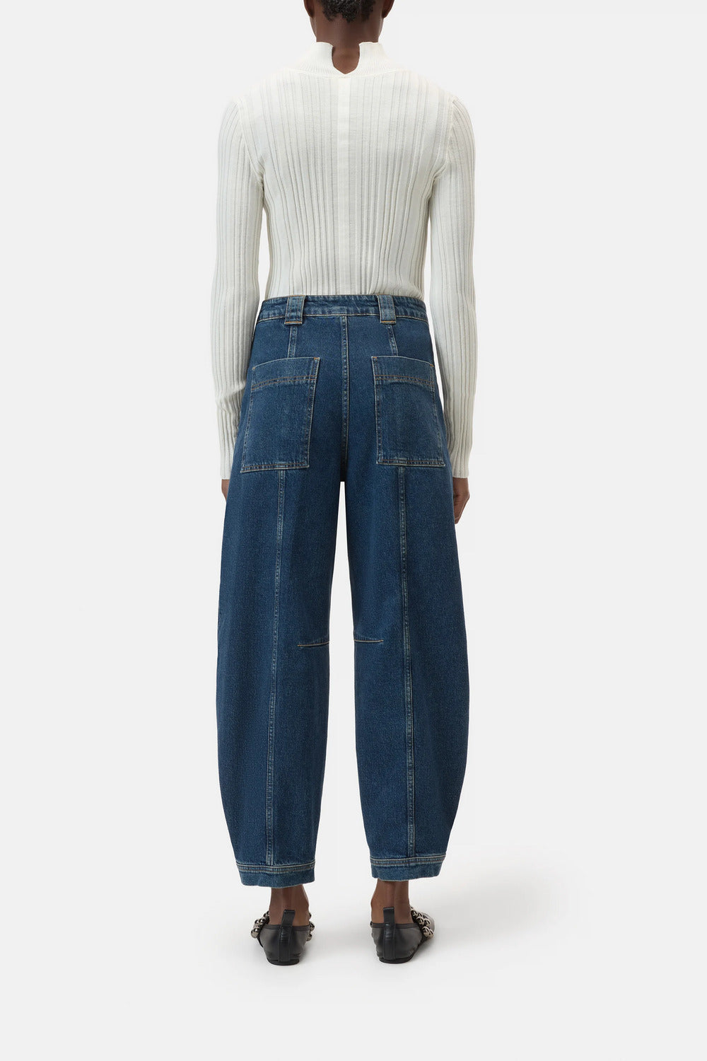 Closed Rhannon Barrel Jeans – Blauw-99% katoen, 1% elastaan-DAMES BROEKEN-Blauw