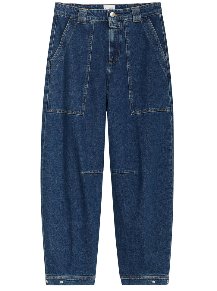 Closed Rhannon Barrel Jeans – Blauw-99% katoen, 1% elastaan-DAMES BROEKEN-Blauw