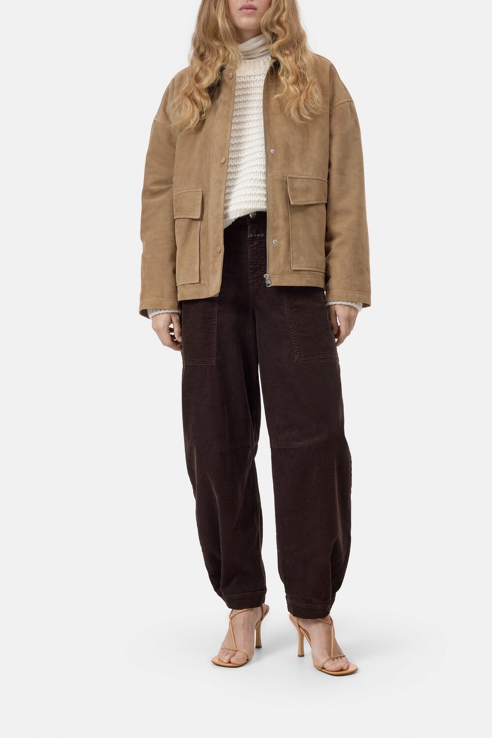 Closed Rhannon pantalon – Bruin-97% katoen, 3% elastaan-DAMES BROEKEN-Bruin