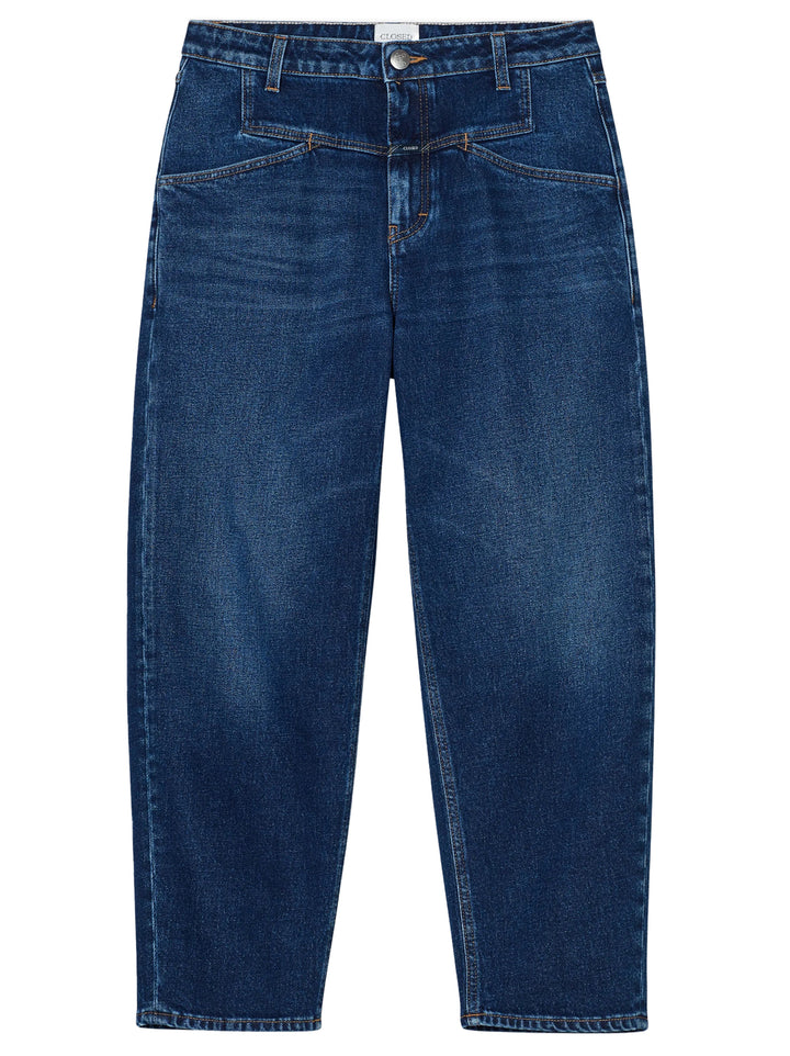 Closed Stover-X Relaxed Jeans – Blauw-99% katoen, 1% elastaan-DAMES BROEKEN-Blauw