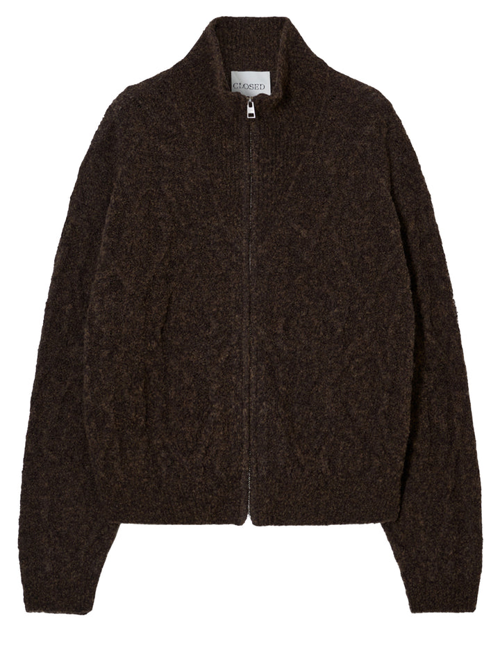 Closed Troyer zip vest – Bruin-54% wol, 28% polyamide, 18% acryl-DAMES TRUIEN & VESTEN-Bruin
