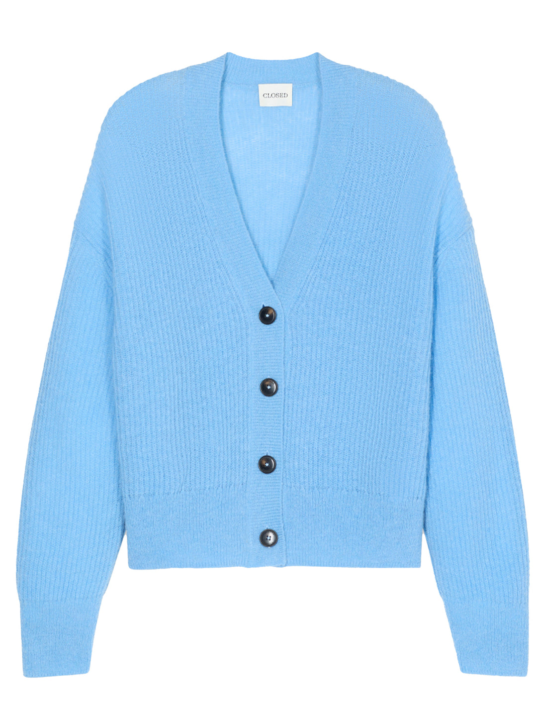 Closed Vest – Blauw-49% alpaca, 30% nylon, 21% wol-DAMES TRUIEN & VESTEN-Blauw