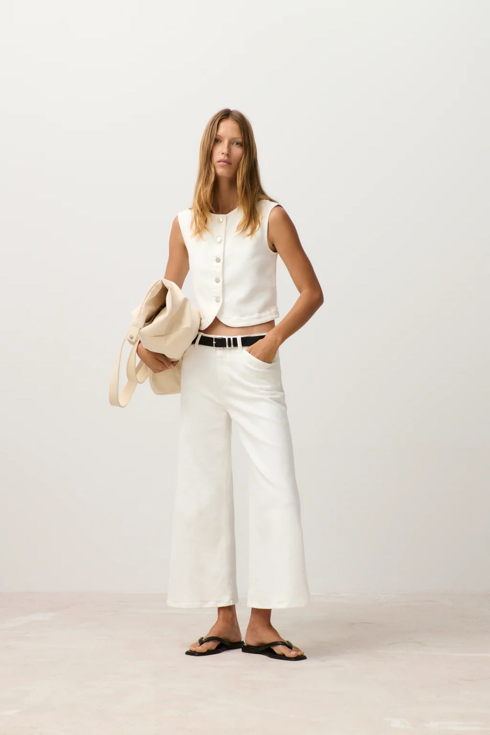 Closed Wera Wide Jeans – Wit-99% katoen, 1% elastaan-DAMES BROEKEN-Wit