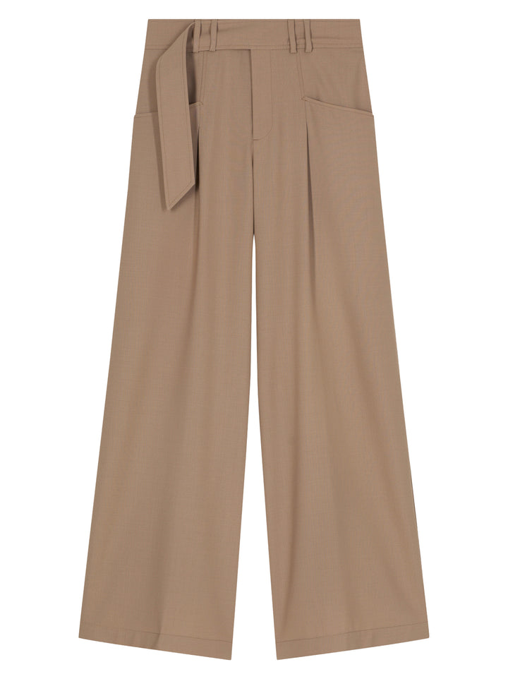 Closed Wes pantalon – Bruin-53% polyester, 43% wol, 4% elastaan-DAMES BROEKEN-Bruin
