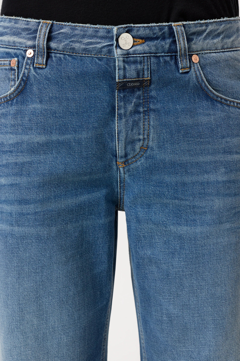 Closed Wide Jeans Gillan – Blauw-80% katoen, 20% elastaan-DAMES BROEKEN-Blauw