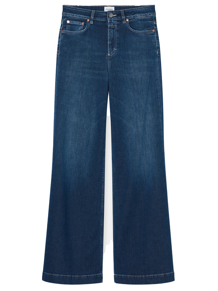 Closed Wide Jeans Glow Up – Blauw-92% katoen, 6% elastaan-DAMES BROEKEN-Blauw