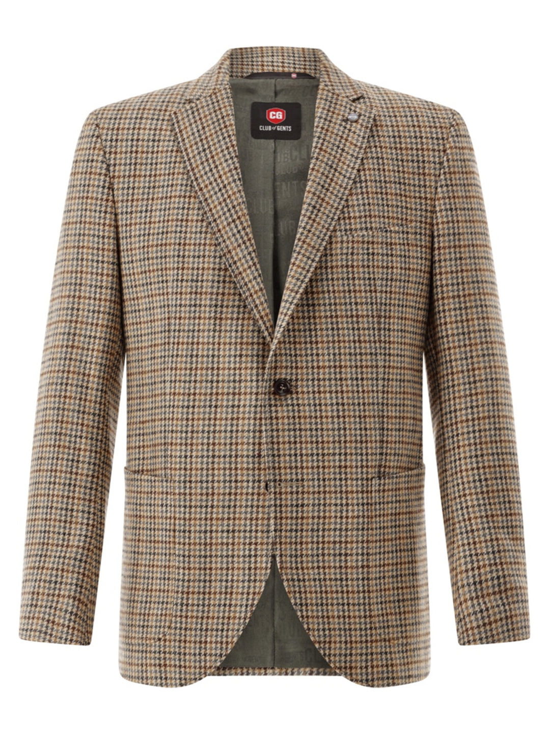 Club of Gents CG Adyson SV-50% polyacryl, 26% polyester, 20% wol, 4% andere vezels.-HEREN PAKKEN & COLBERTS-Bruin