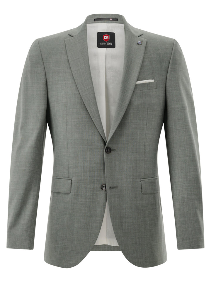 Club of Gents CG Caden colbert-Voering:<br />55% Viscose<br />45% Polyester<br /><br />Buitenmaterial:<br />53% Polyester<br />43% Wol<br />4% Elastaan<br />-HEREN PAKKEN & COLBERTS-Groen