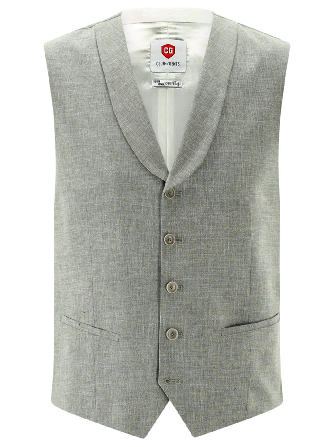 Club of gents CG gilet PADDY-43% Katoen<br />26% Scheerwol<br />2% spandex<br />18% viscose<br />11% Linnen-HEREN PAKKEN & COLBERTS-Groen