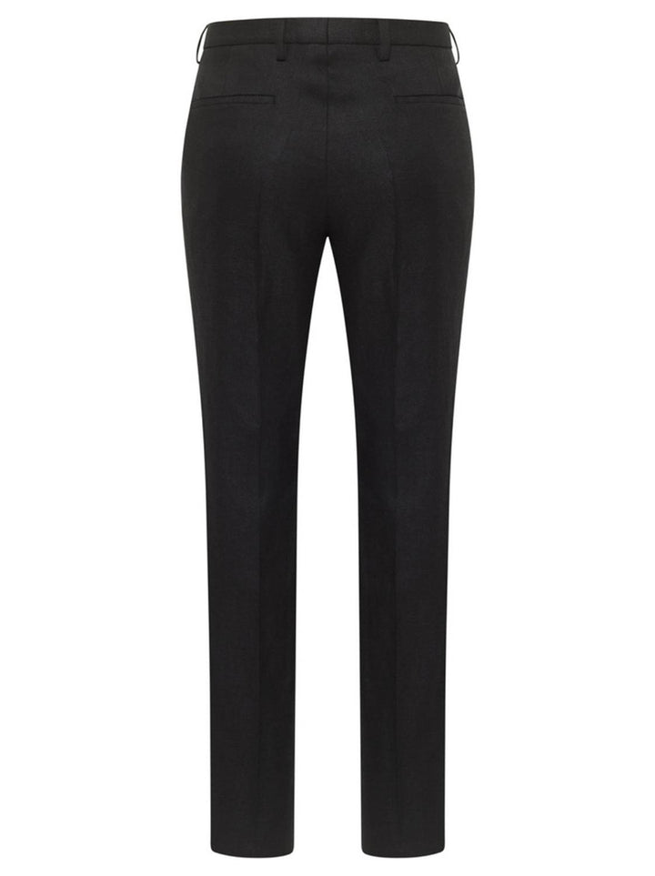 Club of Gents CG PACO-61% linnen, 36% lyocell, 2% polyamide, 1% elasthaan-HEREN PAKKEN & COLBERTS-Zwart