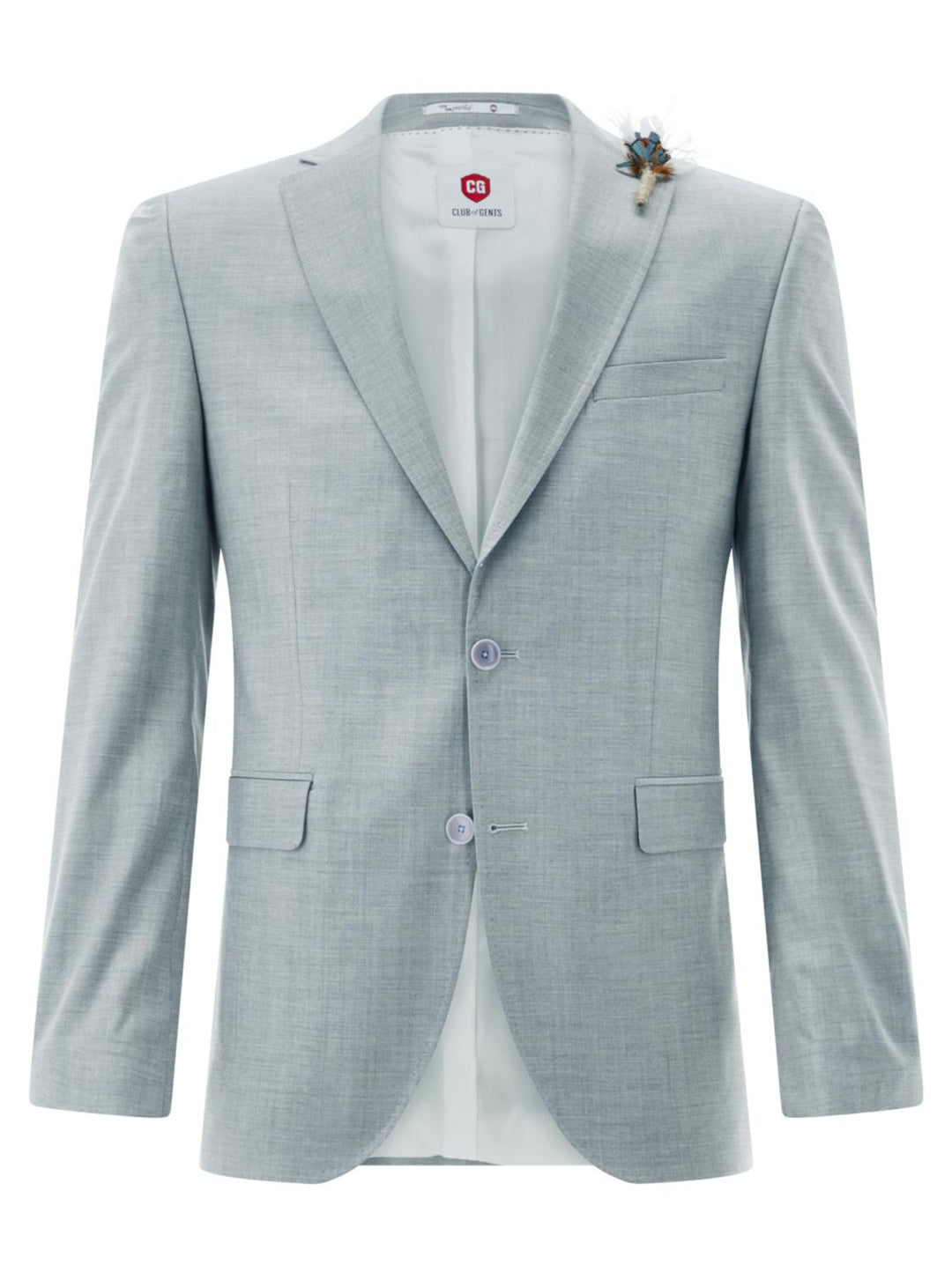 Club of Gents CG PAUL-57% wol, 40% viskose, 3% elasthaan-HEREN PAKKEN & COLBERTS-Blauw