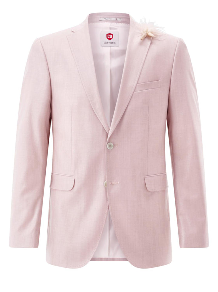 Club of Gents CG PAUL-57% wol, 40% viskose, 3% elasthaan-HEREN PAKKEN & COLBERTS-Roze