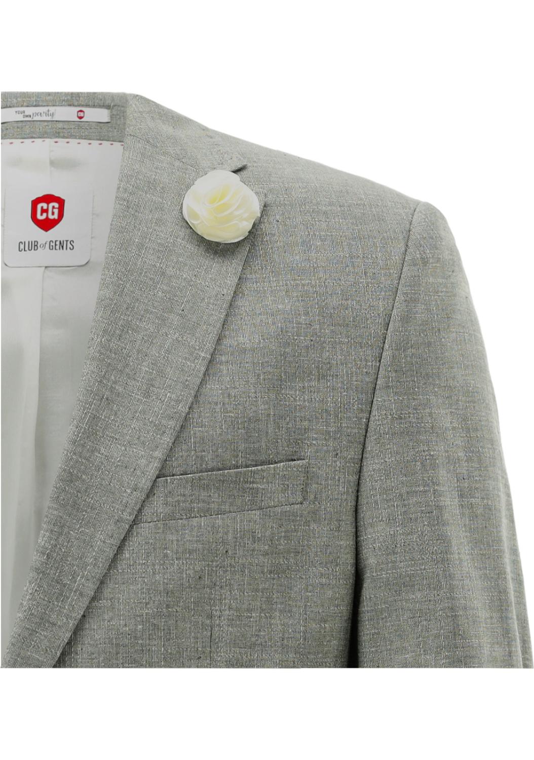 Club of Gents CG PAUL colbert-43% Katoen<br />26% Scheerwol<br />2% spandex<br />18% viscose<br />11% Linnen-HEREN PAKKEN & COLBERTS-Groen