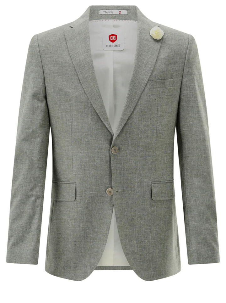 Club of Gents CG PAUL colbert-43% Katoen<br />26% Scheerwol<br />2% spandex<br />18% viscose<br />11% Linnen-HEREN PAKKEN & COLBERTS-Groen