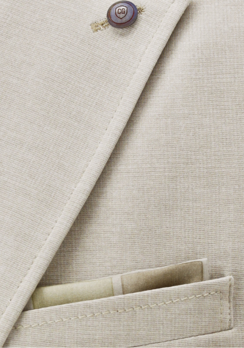 Club of Gents colbert CG Carter-J SV-94% Polyester<br />6% Elastaan-HEREN PAKKEN & COLBERTS-Beige