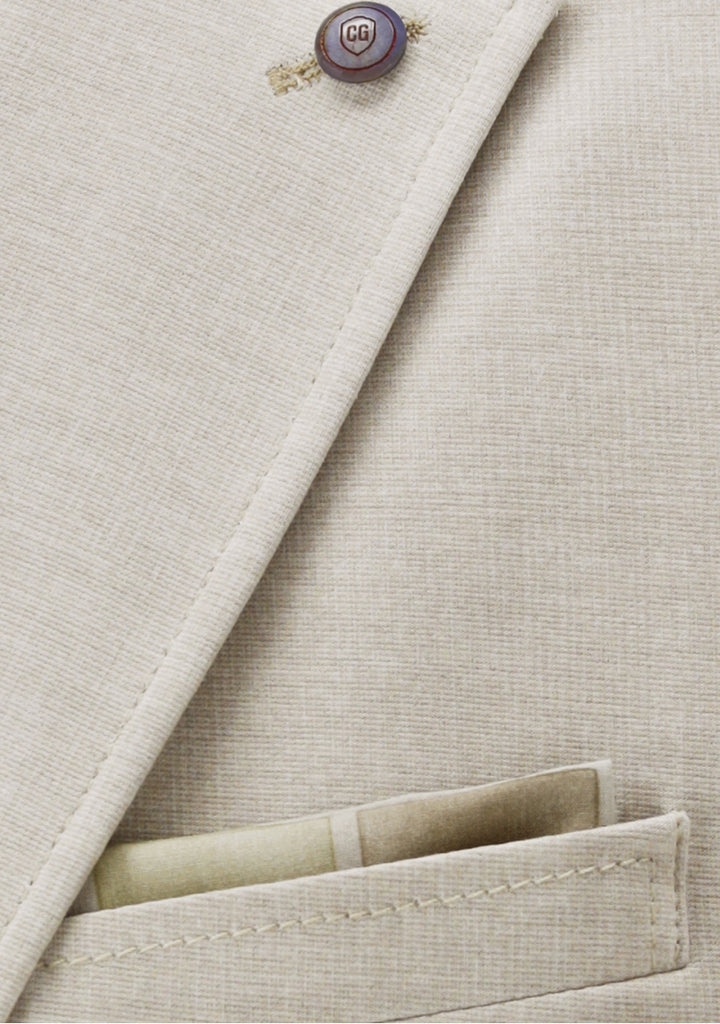 Club of Gents colbert CG Carter-J SV-94% Polyester<br />6% Elastaan-HEREN PAKKEN & COLBERTS-Beige