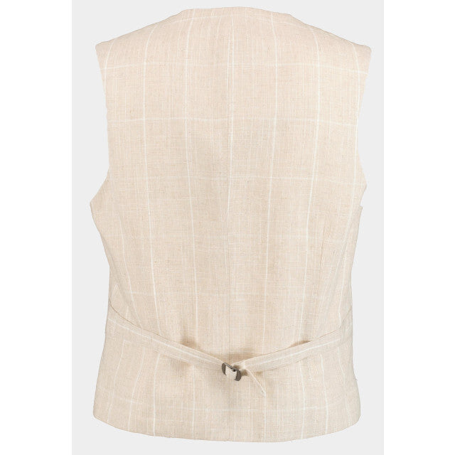 Club of Gents Gilet CG -39% Viscose<br />37% Linnen<br />19% Katoen<br />5% Polyester-HEREN PAKKEN & COLBERTS-Beige