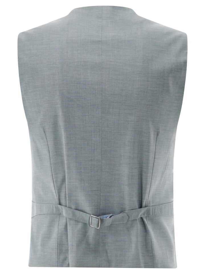 Club of Gents gilet CG Paddy-57% wol, 40% viskose, 3% elasthaan-HEREN PAKKEN & COLBERTS-Groen