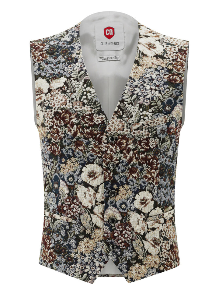 Club of Gents gilet CG Plum-58% PES (polyester)<br />32% CO (katoen)<br />5% PAN (polyacryl)<br />4% AF (kunstmatige veze