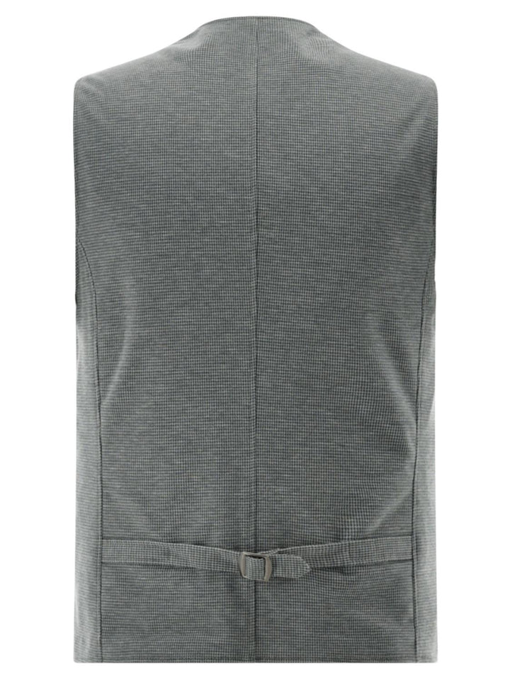 Club of Gents gilet MOSLEY-84% polyester, 12% viskose, 4% elasthaan-HEREN PAKKEN & COLBERTS-Groen