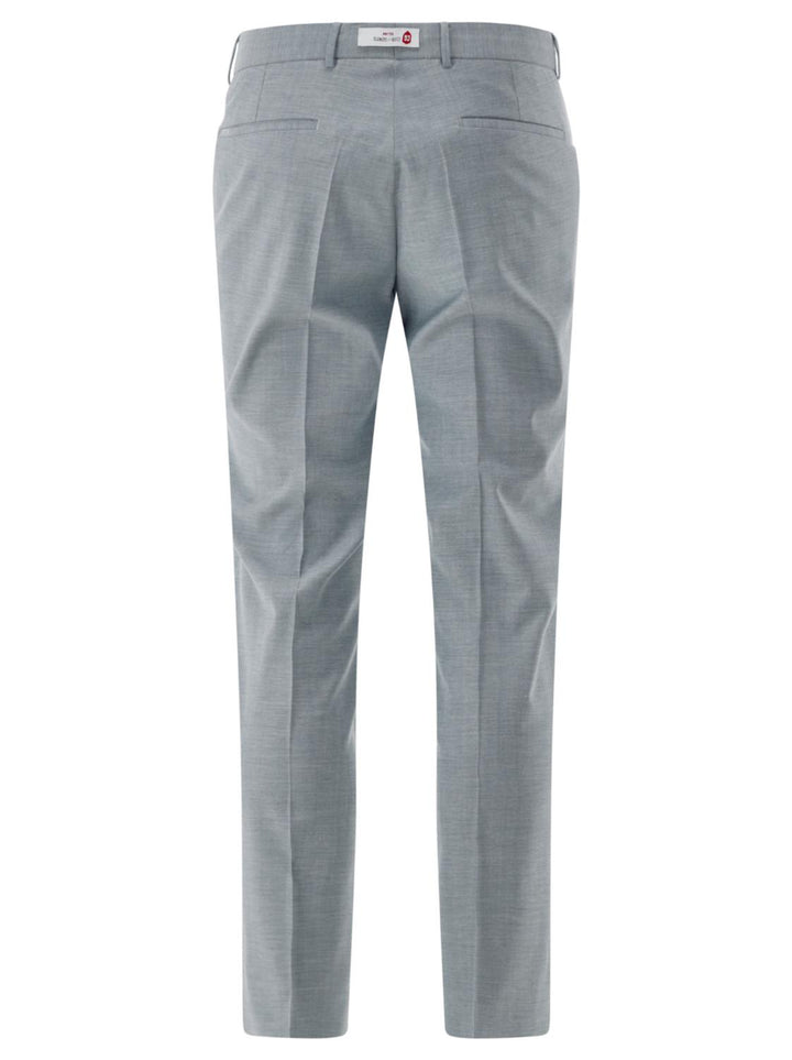 Club of Gents pantalon PACO-57% wol, 40% viskose, 3% elasthaan-HEREN PAKKEN & COLBERTS-Groen